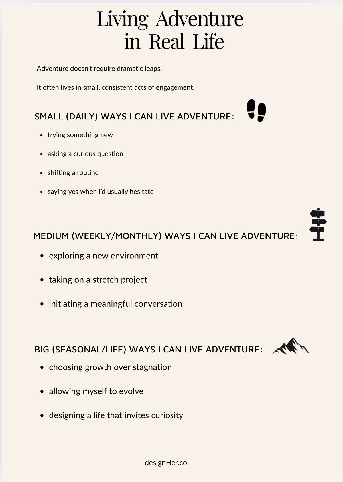Activate Adventure — A DesignHer Values Workbook